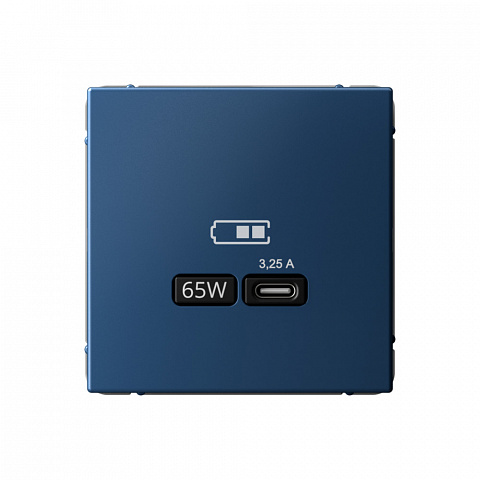 Systeme Electric ArtGallery Аквамарин USB Розетка тип-С 65Вт высокоскор.заряд. QC, PD, механизм