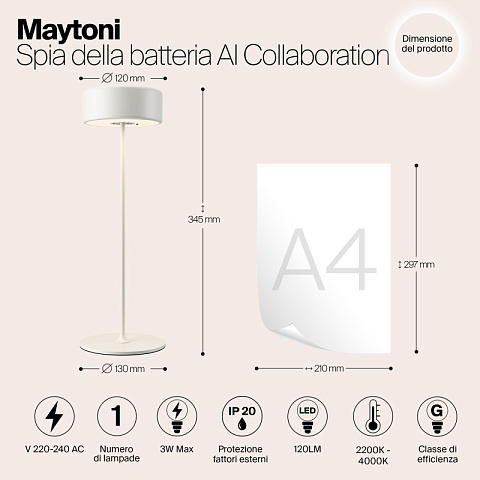 Настольная лампа Maytoni MOD229TL-L3W3K2