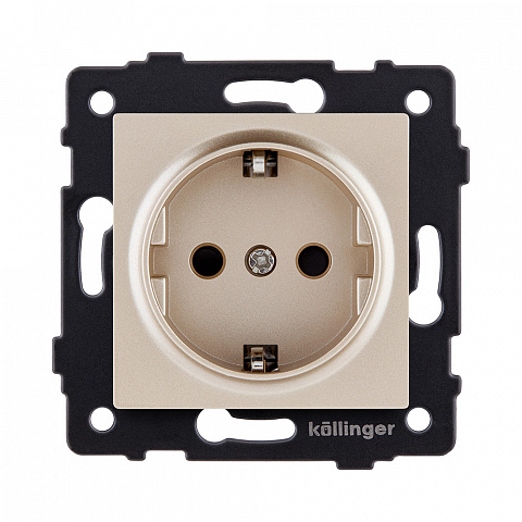 Розетка штепсельная SCHUKO 16A/250 В, золотой Kollinger REA-002GD для Aspekt, Eleganz, Reflex