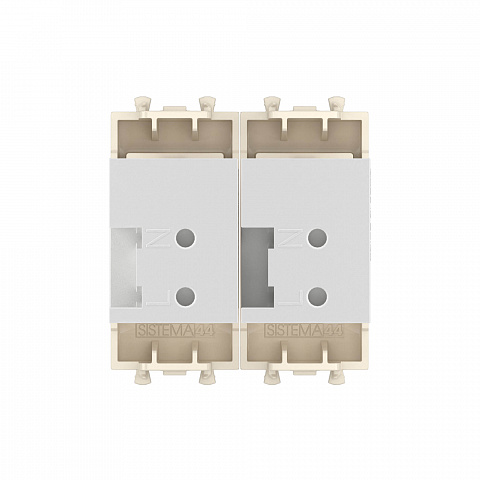 DKC USB зарядное устройство модульное, "Avanti", "Ванильная дымка", 2 модуля