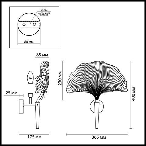 Бра Odeon Light 4870/1W