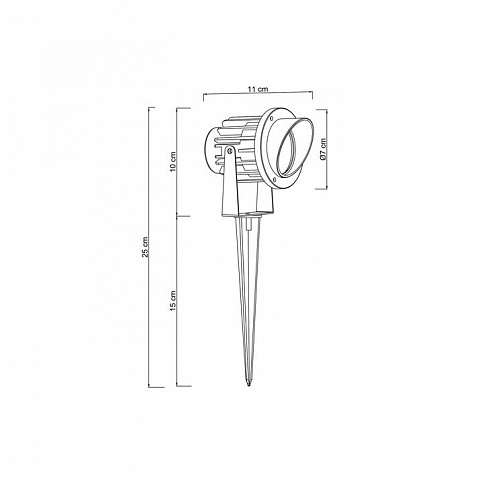 Грунтовый светильник ARTE Lamp A1309IN-1BK