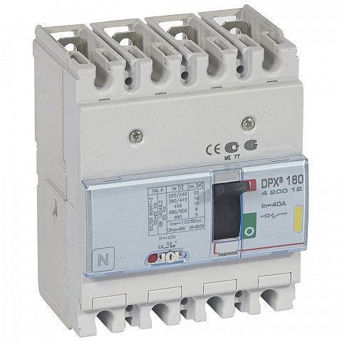 Legrand DPX3 160 Автоматический выключатель 4P 40А 16kA