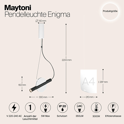 Подвесной светильник Maytoni MOD150PL-L5W3K