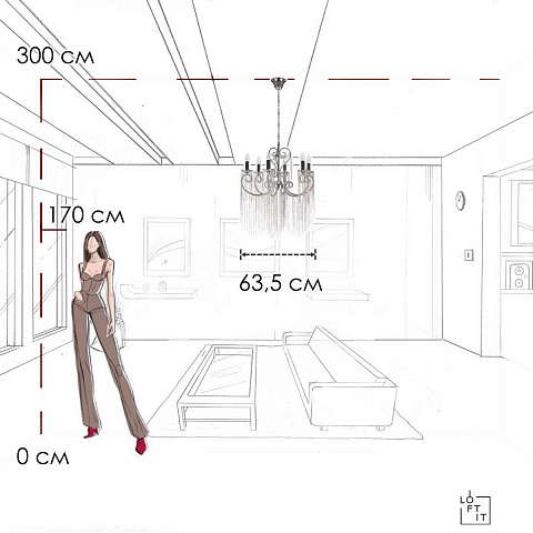 Подвесная люстра LOFT IT 10405/6