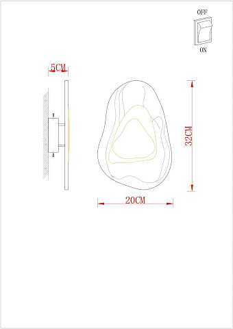 Бра ARTE Lamp A2096AP-5PB