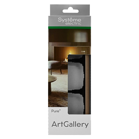 Systeme Electric ArtGallery Pure Органическое стекло Шампань Рамка 3-ая