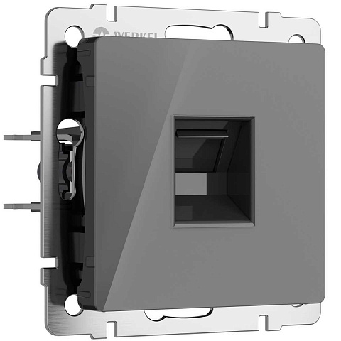 Розетка Ethernet RJ-45 Werkel графит акрил W1181044 4690389197543