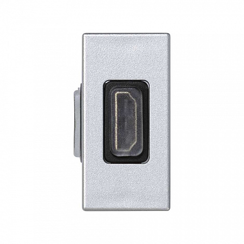 Simon Connect Алюминий Разъём HDMI, 22,5х45мм, (мама-мама)