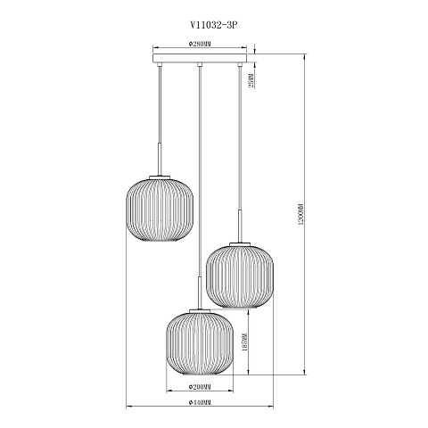 Каскадная люстра Moderli V11032-3P