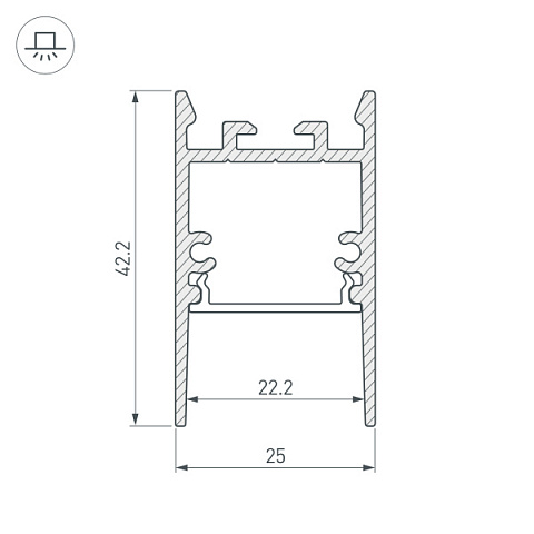 Профиль Arlight SL-Comfort-2542-2000 Anod Black 031729