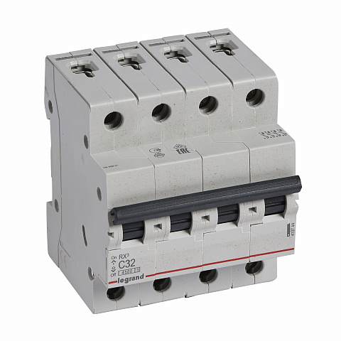 Legrand RX3 Автоматический выключатель 4P 32А (C) 4,5kA