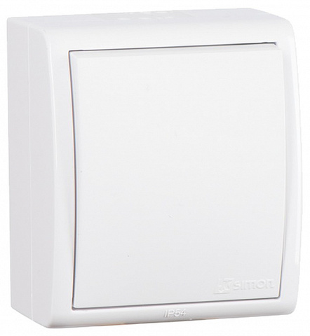 Simon 15 Aqua Белый Выключатель 1-клавишный с подсветкой наружный, IP54
