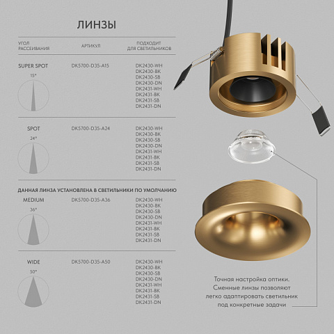 Встраиваемый светильник Denkirs DK2430-SB