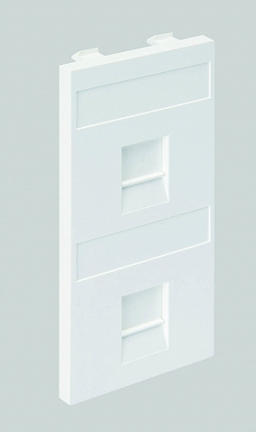Simon Connect Алюминий Адаптер на 2 RJ45 CJ545U(FM), CJ546U(FM), шторки, Cima-модуль 52x108мм