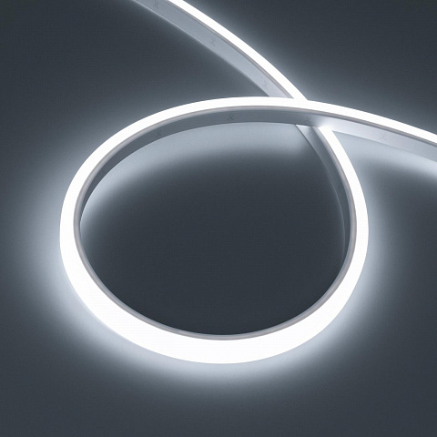 Светодиодная лента герметичная WAVE-TOP-PU-A144-10x10mm 24V White5700 (5 W/m, IP68, 5m, wire x2) Arlight 052432
