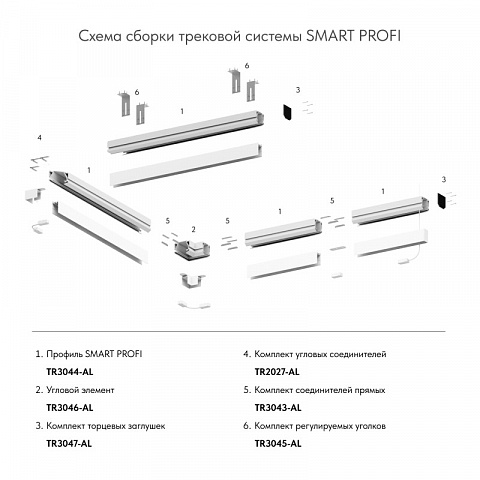 Соединитель профиля Denkirs TR3043-AL