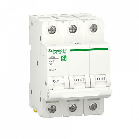 Schneider Electric RESI9 Автоматический выключатель (АВ) B 63А 3P 6000A
