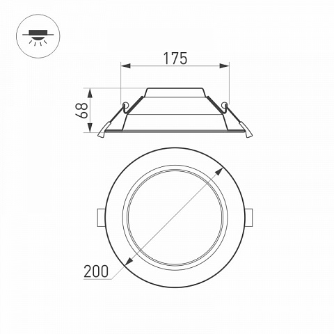Светильник Downlight Arlight 023215(2)