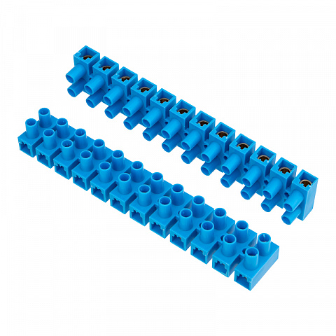 Клеммная винтовая колодка KВ-35 10-35, ток 80 A, полиэтилен синий (10 шт./уп.) Rexant