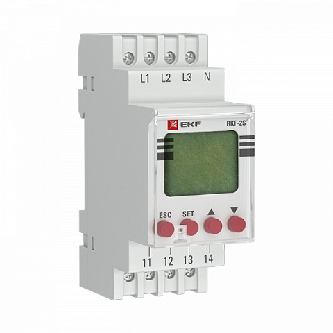 EKF PROxima Реле контроля фаз с LCD дисплеем (с нейтралью) RKF-2S