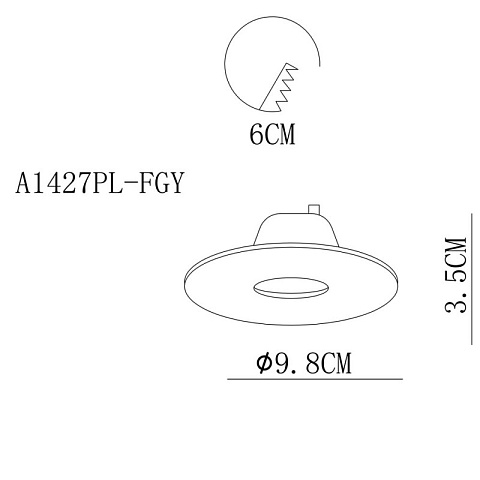 Встраиваемый светильник ARTE Lamp A1427PL-1GY