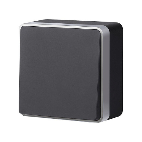 Выключатель Werkel W5010034 черный с серебром