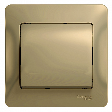 Systeme Electric Glossa Титан Выключатель 1-клавишный, сх.1, 10АХ (в сборе с рамкой)