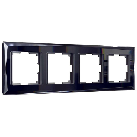 Рамка на 4 поста Werkel Diamant черный W0041208 4690389158841