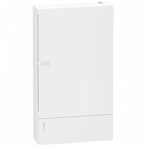 Schneider Electric RESI9 MP (Mini Pragma) Бокс навесной с белой дверью 3 ряда/36 модуля, IP40, IK07, 63А, 2 клеммы, Италия