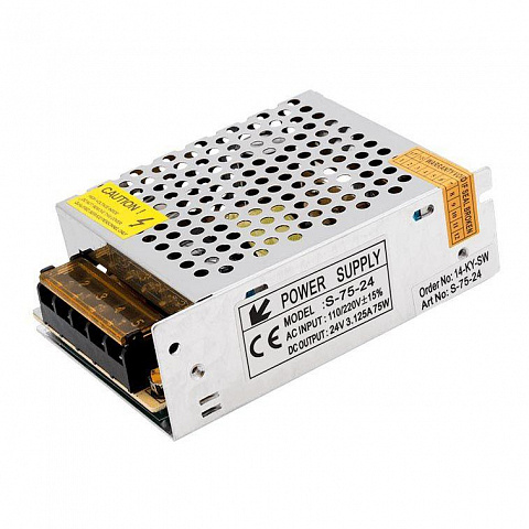 Блок питания SWG 24V 75W IP20 3,2A S-75-24 000299