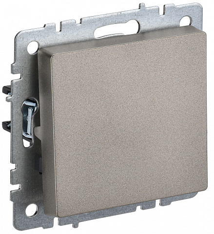 IEK BRITE BASE Шампань Выключатель 1-кл самовозвратный 10А ВС10-1-4-БрШ