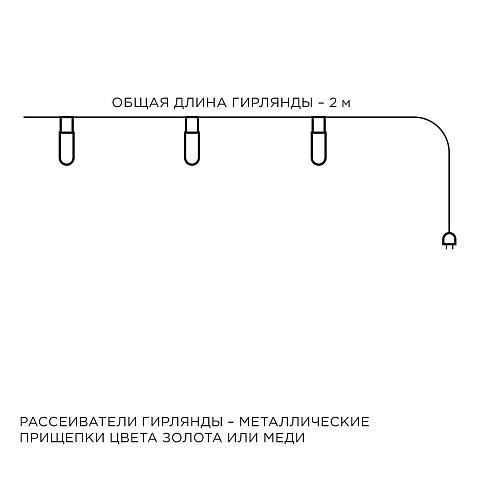 Гирлянда светодиодная Apeyron прищепка 15-59