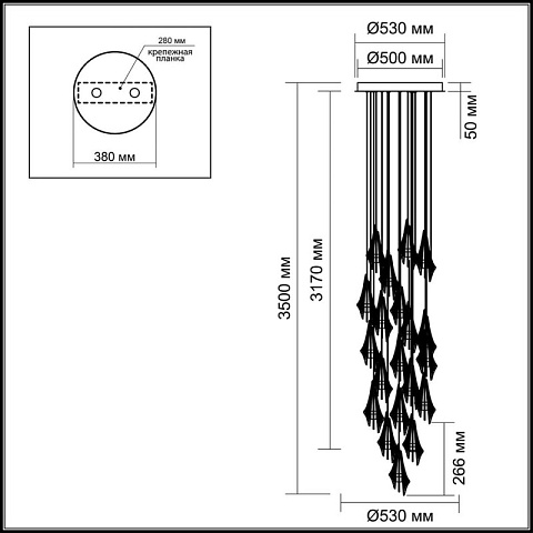 Каскадная люстра Odeon Light 5442/137L