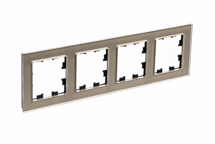 Systeme Electric AtlasDesign Nature Стекло шампань Рамка 4-ая