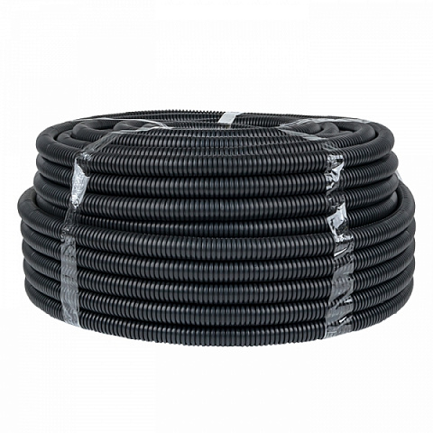 EKF PROxima Труба гофр. FRHF с зондом d25мм (75м) черная Plast