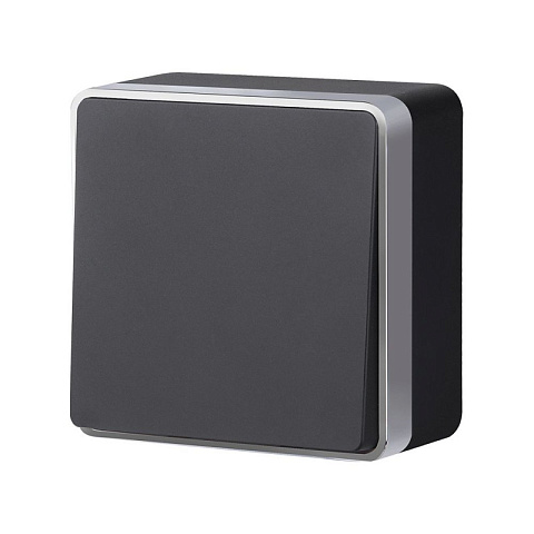 Выключатель Werkel W5012034 черный с серебром