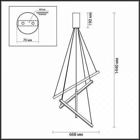 Подвесной светодиодный светильник Odeon Light L-vision Cometa 3860/48L