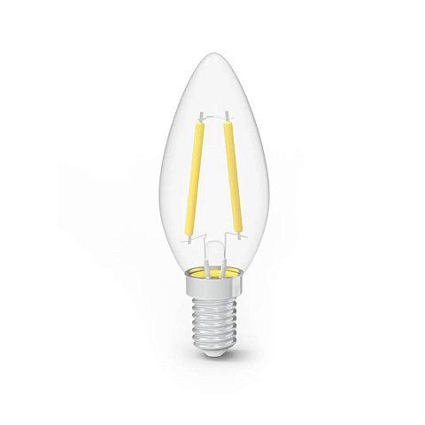 Лампа cветодиодная филаментная Gauss E14 7W 4100K прозрачная 3 шт. 103901207T