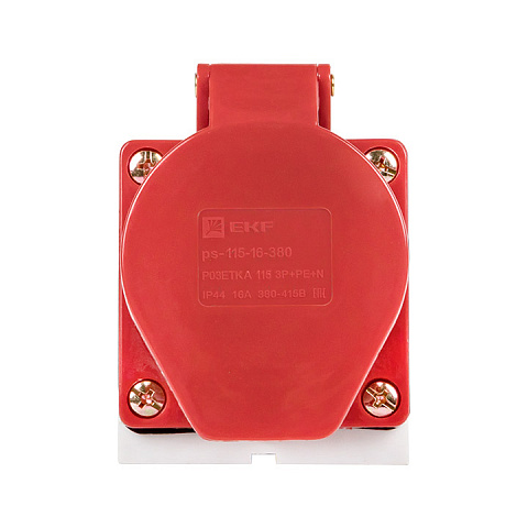 EKF PROxima Розетка стационарная наружная 115 3Р+РЕ+N 16А 380В IP44