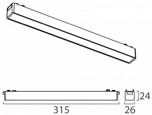 Светильник на шине ITALLINE IT09-9012 black 4000K