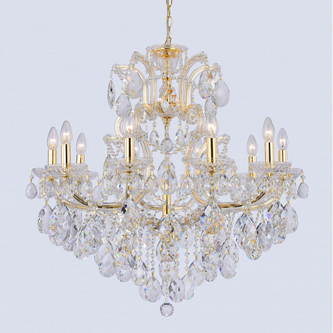 Подвесная люстра Crystal Lux ISABEL SP11 GOLD/TRANSPARENT