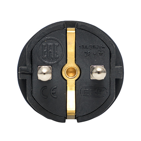 EKF PROxima Вилка угловая каучуковая 230В 2P+PE 16A IP44 PRO