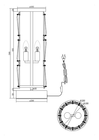 Настольная лампа Maytoni MOD043TL-02G