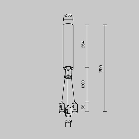 Подвесной комплект Maytoni TRA154SW-BB-R-B