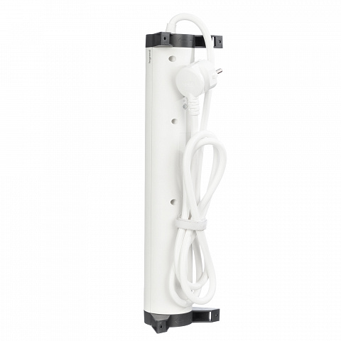 Legrand Revolution Комфорт Бело-черный Удлинитель 3x2К+З с 2xUSB A+C (3А), кабель 1,5м, плоские розетки, УЗИП с индикацией, фиксируемый поворотный бло