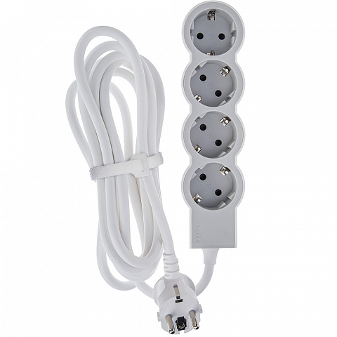 Legrand Revolution Стандарт Бело-серый Удлинитель 4x2К+З, кабель 3м
