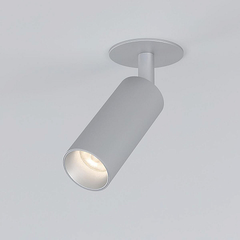 Встраиваемый светодиодный спот Elektrostandard Diffe 25039/Led серебряный a058219