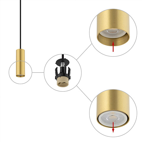Подвесной светильник Nowodvorski Fourty S Brass/Black 10766