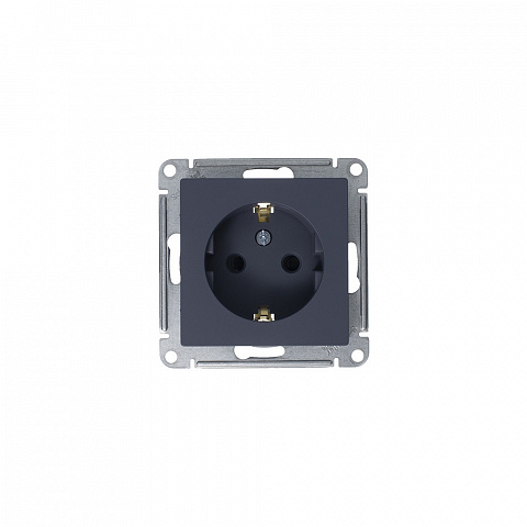 Systeme Electric AtlasDesign Грифель Розетка с/з со шторками, 16А, механизм